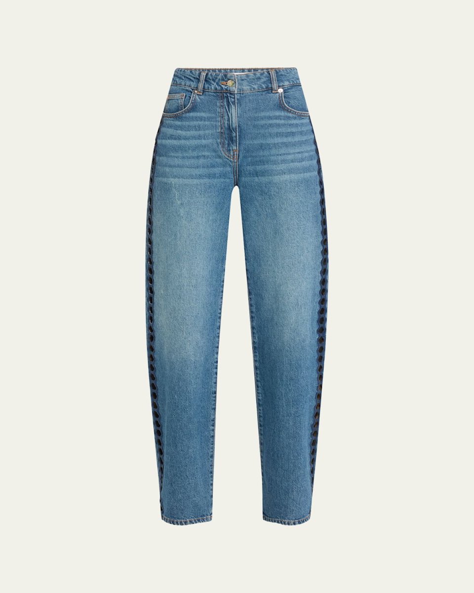 Gotz Cut-Out Straight-Leg Jeans